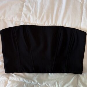 BCBGMaxazria Brianna Black Corset Top